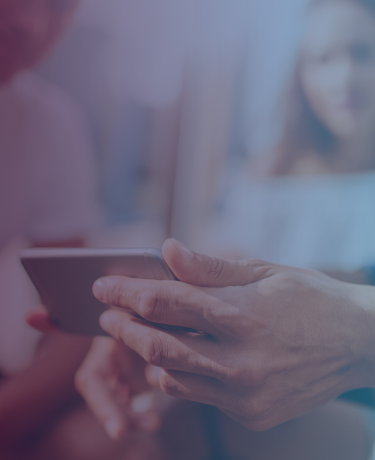 Hands holding a smart phone