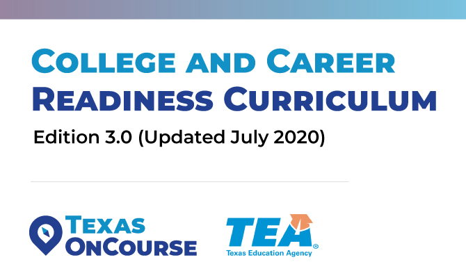 Cover of the third edition of the Texas OnCourse College and Career Readiness Curriculum