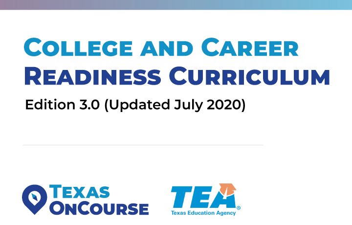 Cover of the third edition of the Texas OnCourse College and Career Readiness Curriculum