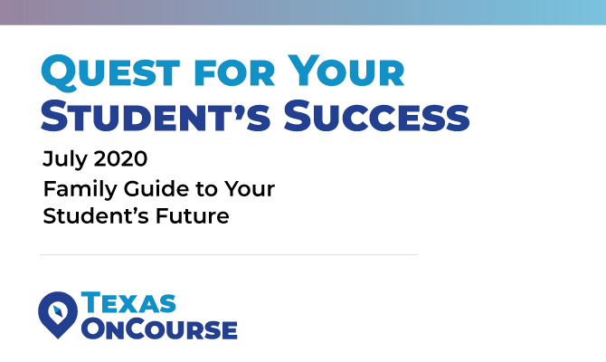 Screenshot of Quest for Your Student's Success - the Texas OnCourse family guide