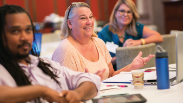 Adults in conference setting