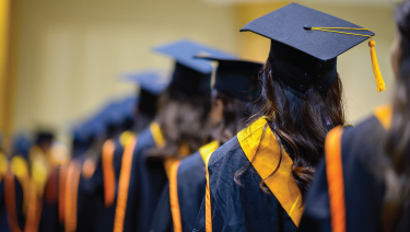 Line of grad students